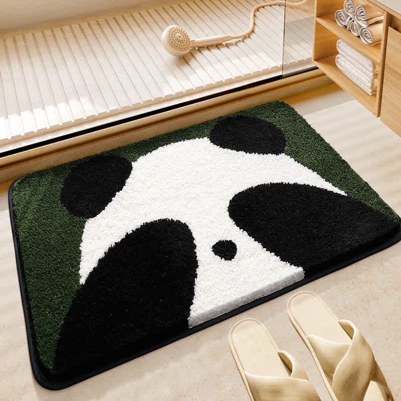 SUENTA Kuscheliger Panda Badeteppich für Wasseraufnahme und Komfort B