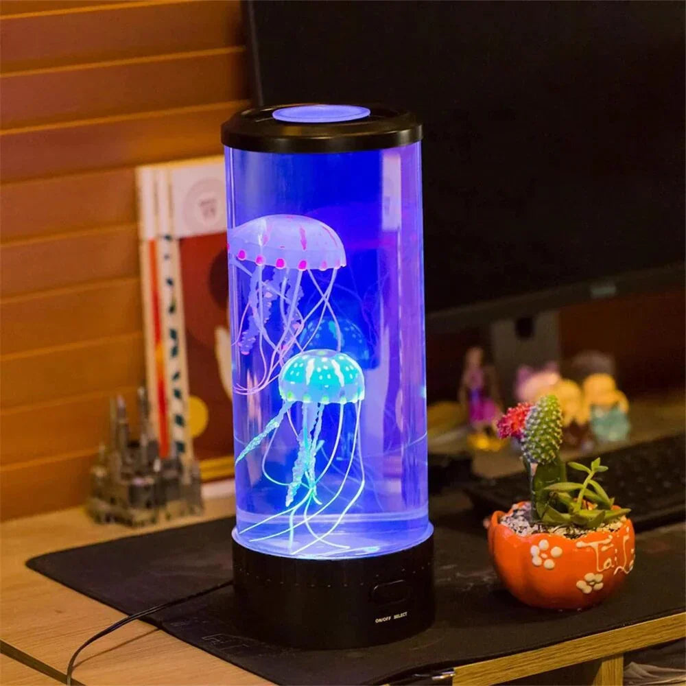 SUENTA LED Quallen Lavalampe Ambient Ozean Lichtdekoration Nacht