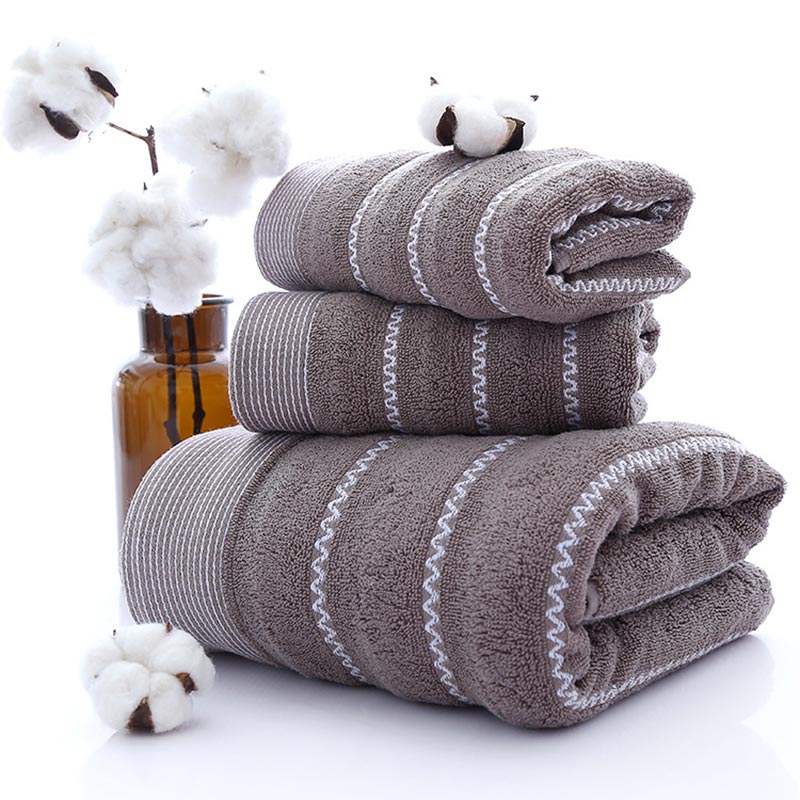 SUENTA Luxuriöses Gestreiftes Badetuchset Für Ihr Spa Zuhause