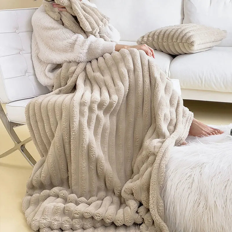 SUENTA Luxus Schmusedecke Wärmende Kuscheldecke Für Zuhause