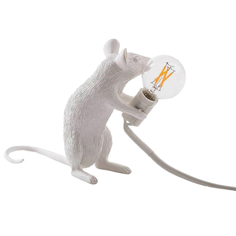 SUENTA Maus Nachttischlampe aus Resin – Verspielt in 3 Farben