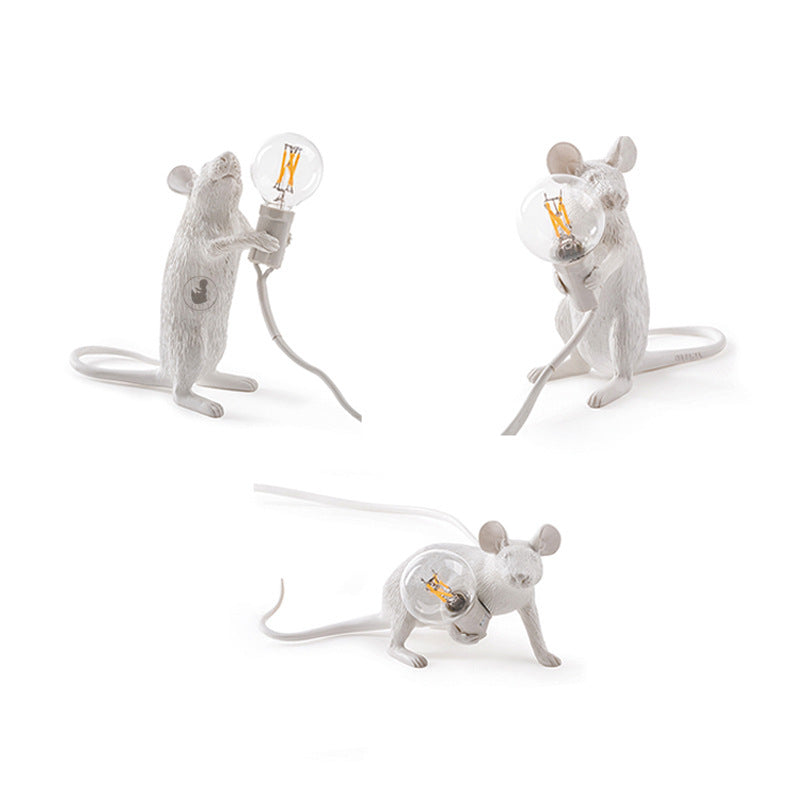 SUENTA Maus Nachttischlampe aus Resin – Verspielt in 3 Farben