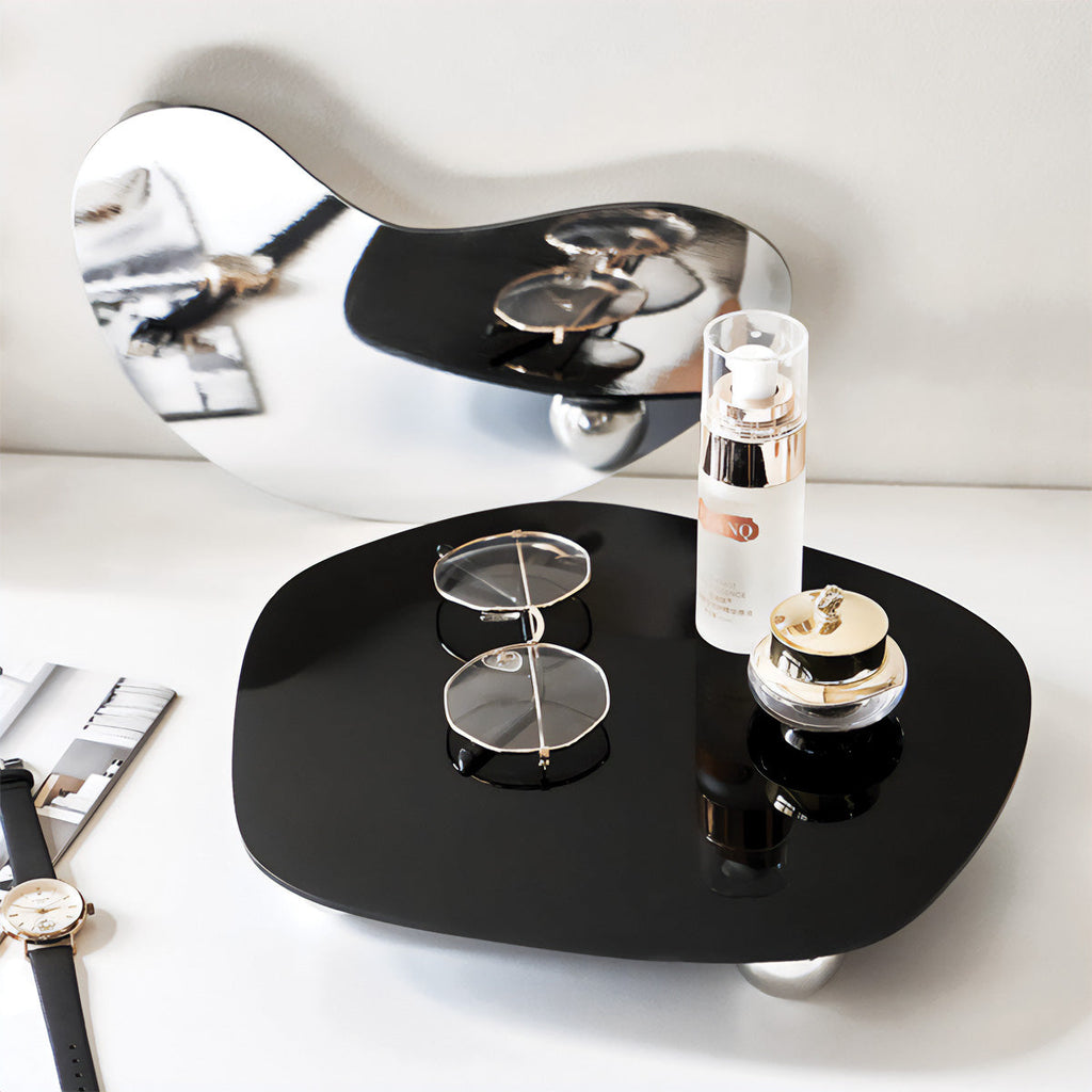 SUENTA Mehrschichtiges Acryl-Tablett für stilvolle Organisation – Transparent, 2 Schichten