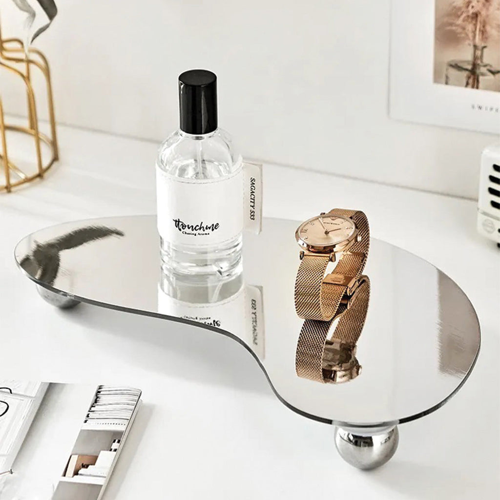 SUENTA Mehrschichtiges Acryl-Tablett für stilvolle Organisation – Transparent, 2 Schichten