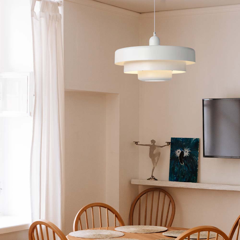 SUENTA Mid Century Bauhaus Hängelampe Aus Eisen Einflammig