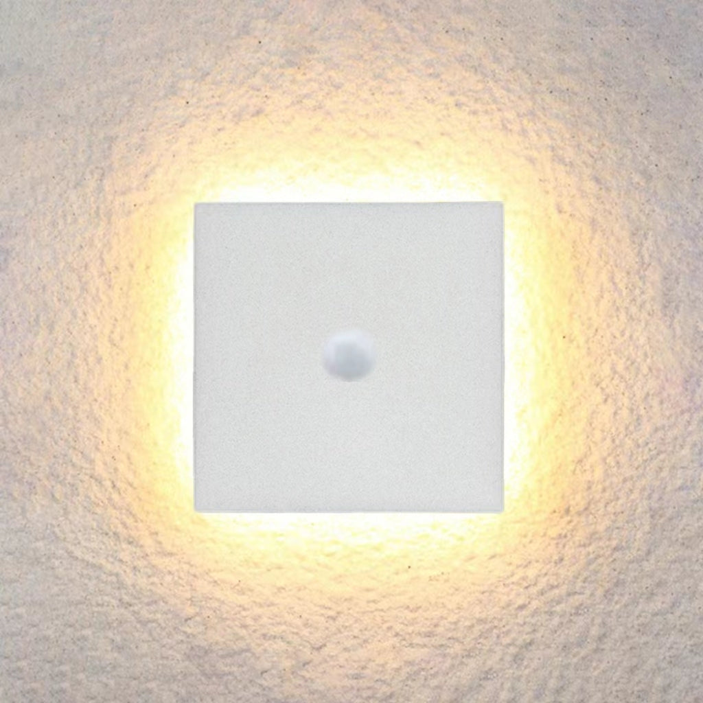 SUENTA Minimalistische Außenwandleuchte Rund Und Quadratisch LED Weiß