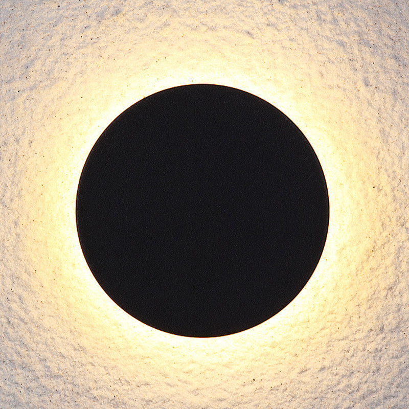 SUENTA Minimalistische Außenwandleuchte Rund Und Quadratisch LED Schwarz_2 Rund_2 Farbtemperatur_2