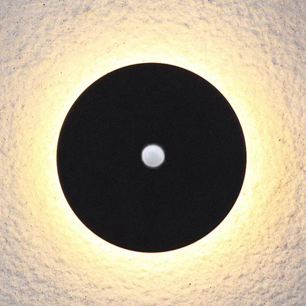 SUENTA Minimalistische Außenwandleuchte Rund Und Quadratisch LED Schwarz