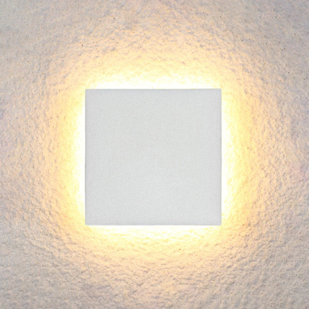 SUENTA Minimalistische Außenwandleuchte Rund Und Quadratisch LED Weiß
