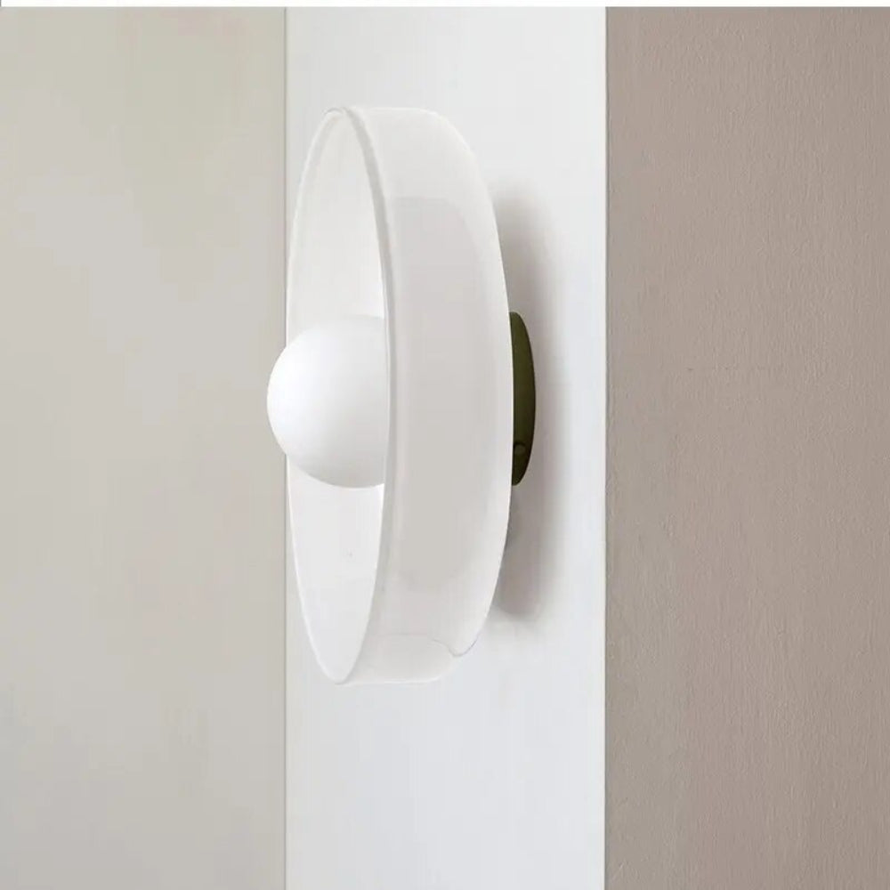 SUENTA Minimalistische Glas Deckenleuchte Mit Mundgeblasenem Glas Weiß