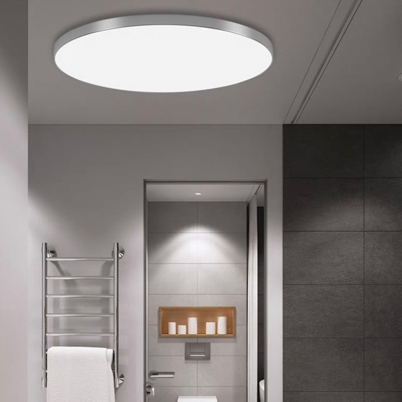 SUENTA Minimalistische Runde LED Deckenleuchte Für Wohnräume Silber