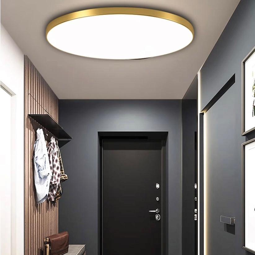 SUENTA Minimalistische Runde LED Deckenleuchte Für Wohnräume Gold