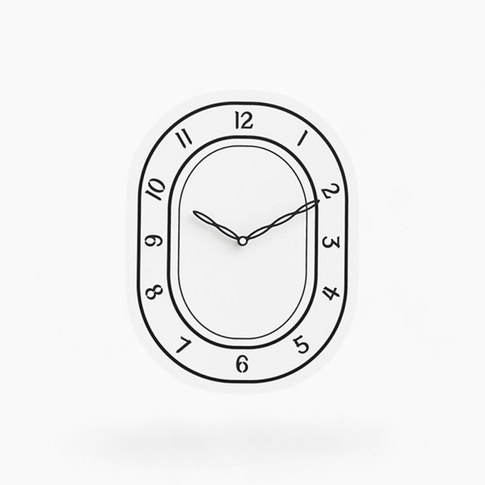 SUENTA Moderene Wanduhr aus Holz mit Acryl-Zeigern – Cremefarben 30 cm Default