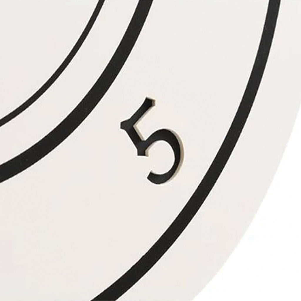 SUENTA Moderene Wanduhr aus Holz mit Acryl-Zeigern – Cremefarben 30 cm