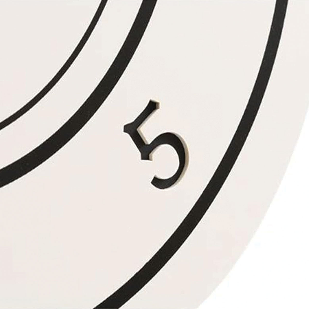 SUENTA Moderene Wanduhr aus Holz mit Acryl-Zeigern – Cremefarben 30 cm