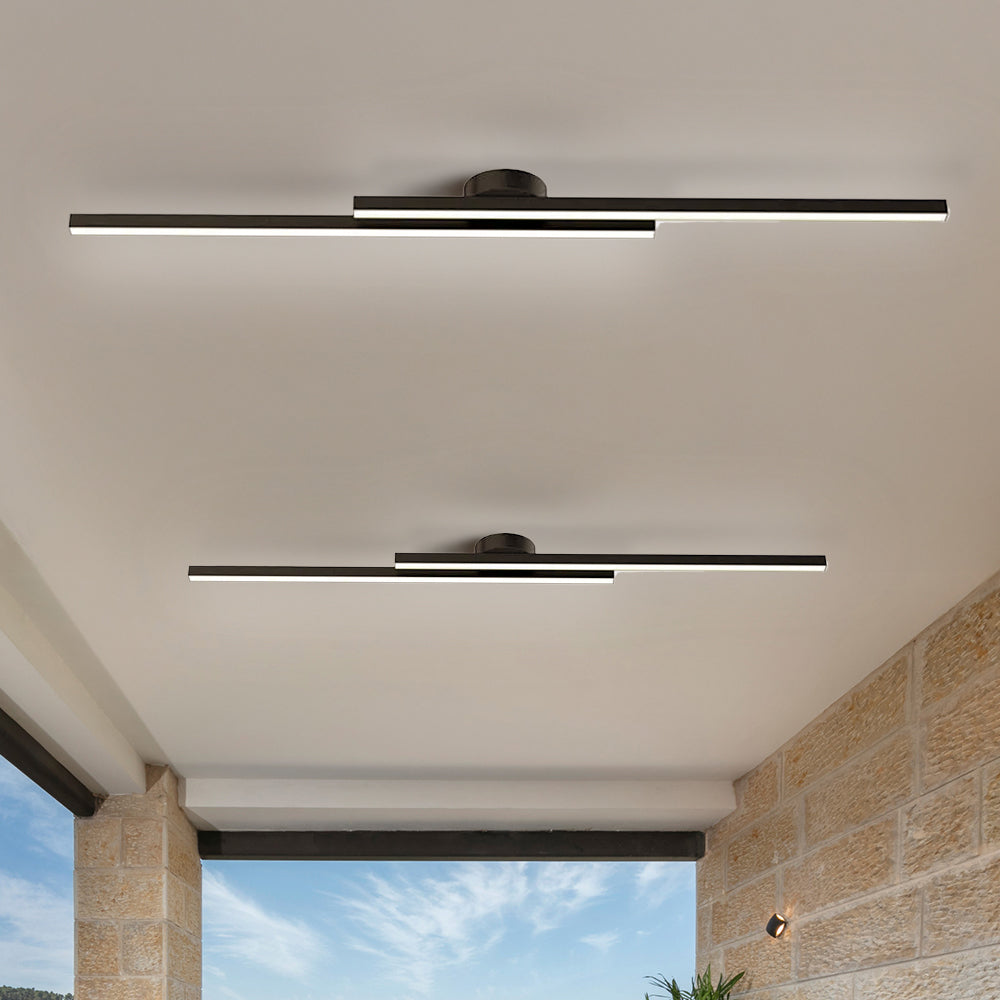SUENTA Moderne Aluminium Halbbündige Langstreifen LED Deckenleuchte