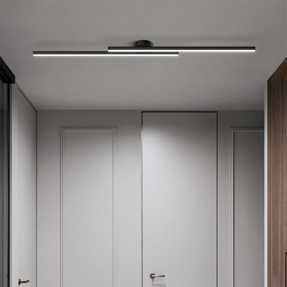SUENTA Moderne Aluminium Halbbündige Langstreifen LED Deckenleuchte
