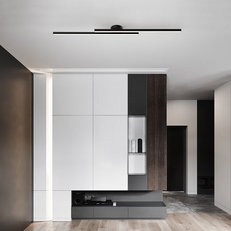 SUENTA Moderne Aluminium Halbbündige Langstreifen LED Deckenleuchte