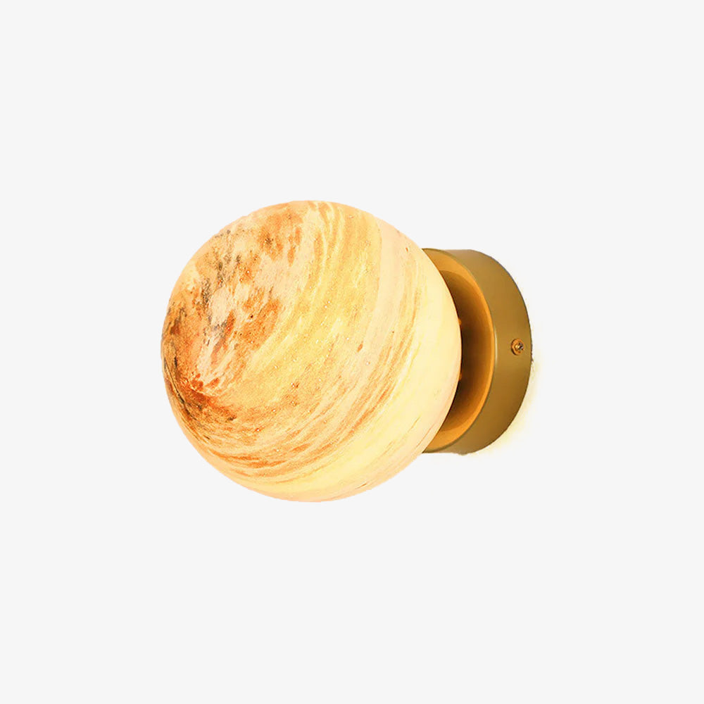 SUENTA Moderne Deckenlampe Schlafzimmer aus Glas – Elegantes Design, E27 Orange Kupfer D13.8*H17cm