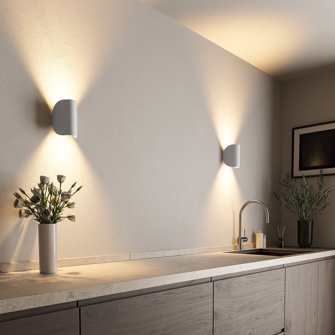 SUENTA Moderne LED Up Down Wandleuchte Innen Und Außen Beleuchtung Weiß