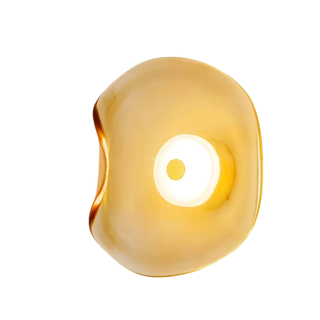 SUENTA Moderne LED Wandlampe aus Glas mit Minimalistischem Design Gold