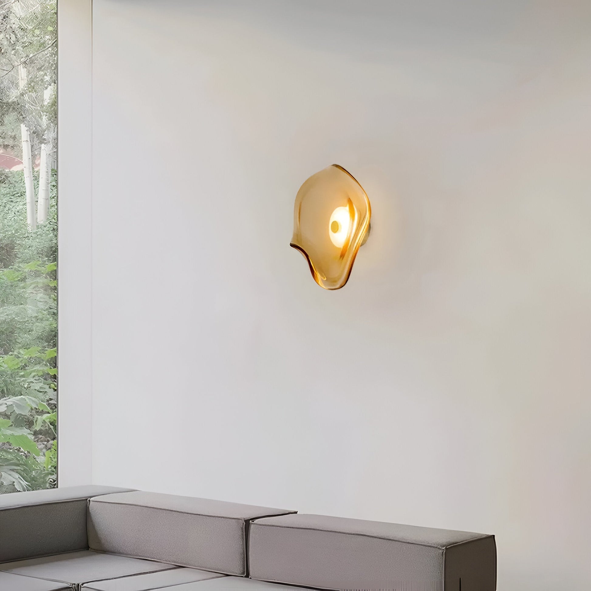 SUENTA Moderne LED Wandlampe aus Glas mit Minimalistischem Design