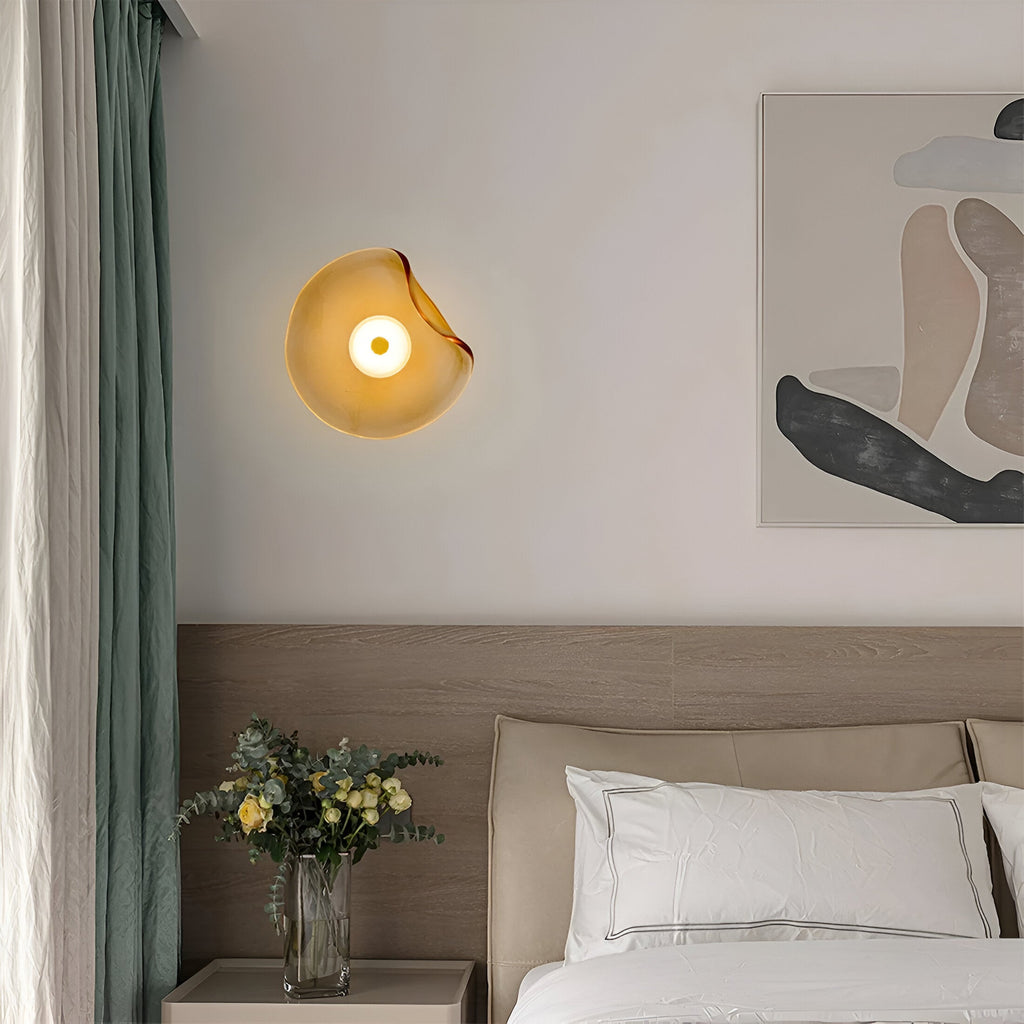 SUENTA Moderne LED Wandlampe aus Glas mit Minimalistischem Design