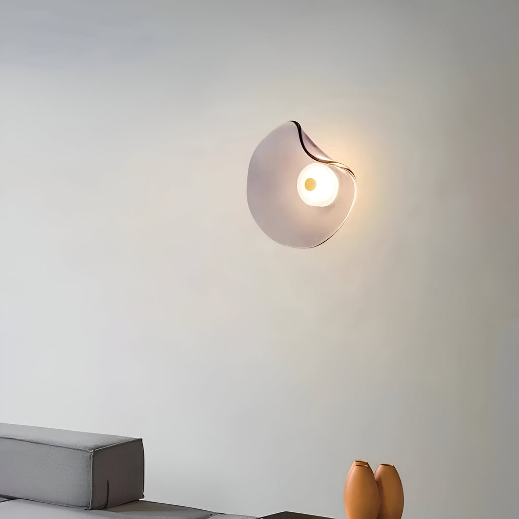 SUENTA Moderne LED Wandlampe aus Glas mit Minimalistischem Design