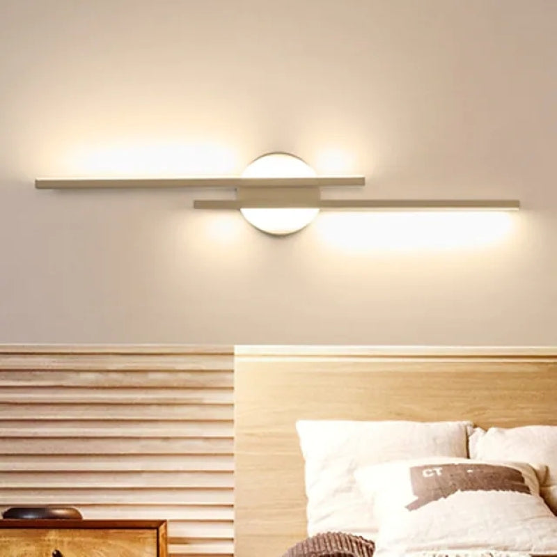 SUENTA Moderne LED Wandleuchte Metall Scheibenförmig Schwarz Weiß Weiß