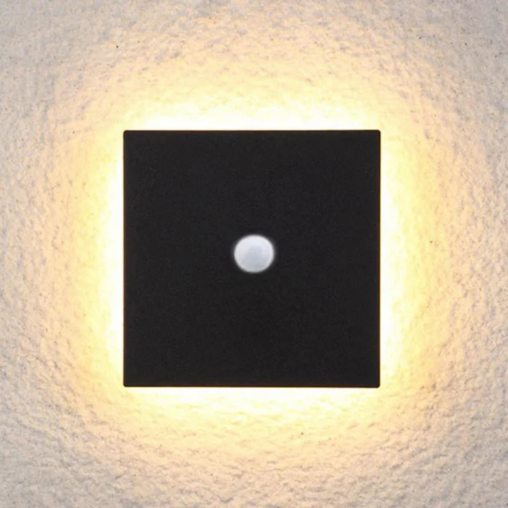 SUENTA Moderne Minimalistische LED Wandleuchte Für Außenbereich Schwarz