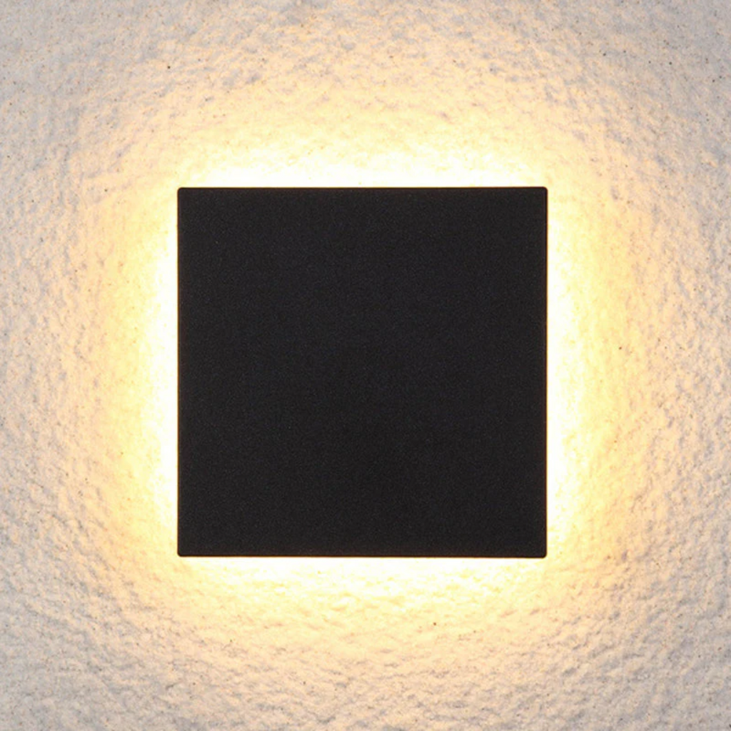 SUENTA Moderne Minimalistische LED Wandleuchte Für Außenbereich Schwarz