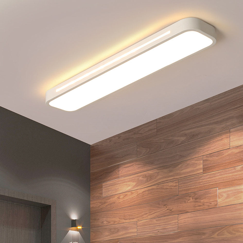 SUENTA Moderne Nordische Minimalistische Lange LED Deckenleuchte Weiß Warmes Licht