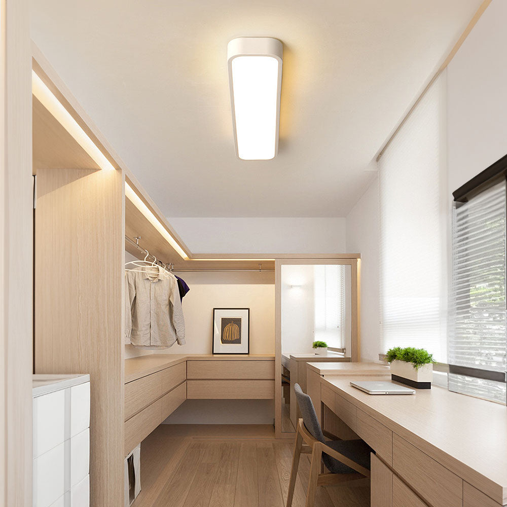 SUENTA Moderne Nordische Minimalistische Lange LED Deckenleuchte Weiß Neutrales Licht
