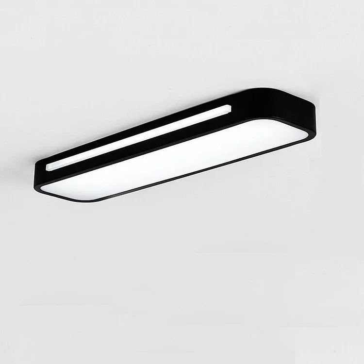 SUENTA Moderne Nordische Minimalistische Lange LED Deckenleuchte Schwarz D58*H4CM Weißes Licht