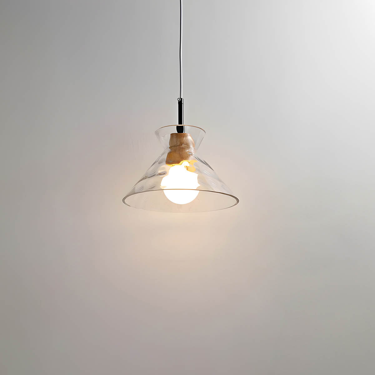 SUENTA Moderne Pendelleuchte aus Glas für Esstisch – Hängelampe 1 oder 3 Schirme Stil B - 1 Licht