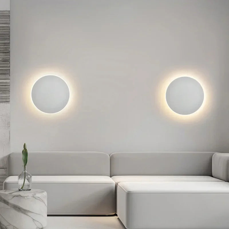 SUENTA Moderne Runde LED Wandleuchte mit Sensor – Energieeffiziente Innenbeleuchtung