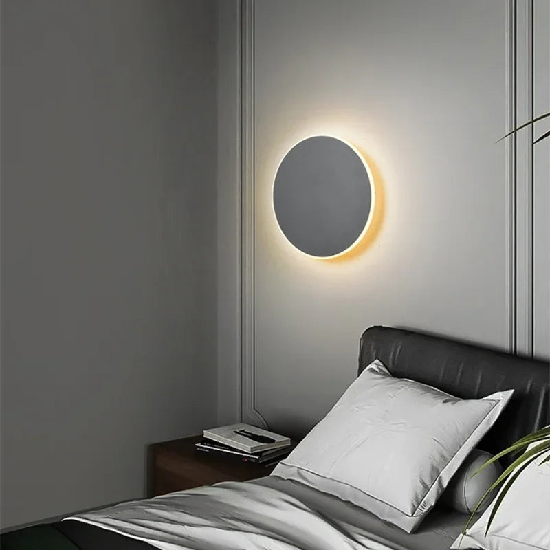 SUENTA Moderne Runde LED Wandleuchte mit Sensor – Energieeffiziente Innenbeleuchtung
