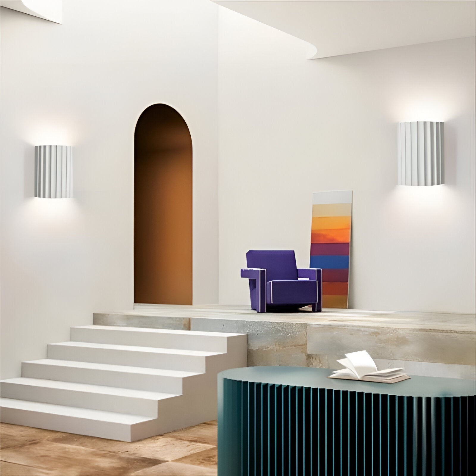 SUENTA Moderne Wandlampe aus Harz mit LED – Elegantes Design für Wohnzimmer