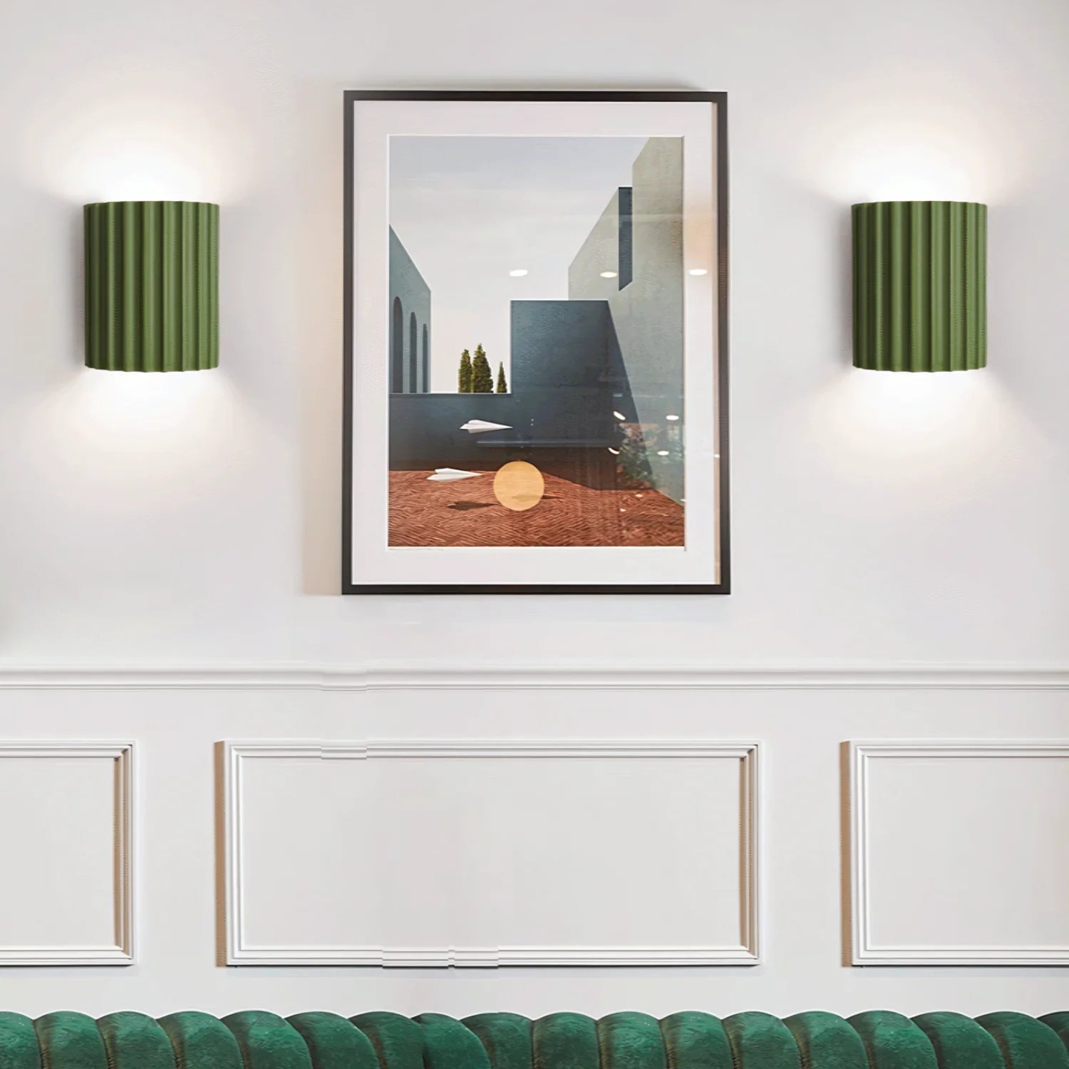 SUENTA Moderne Wandlampe aus Harz mit LED – Elegantes Design für Wohnzimmer