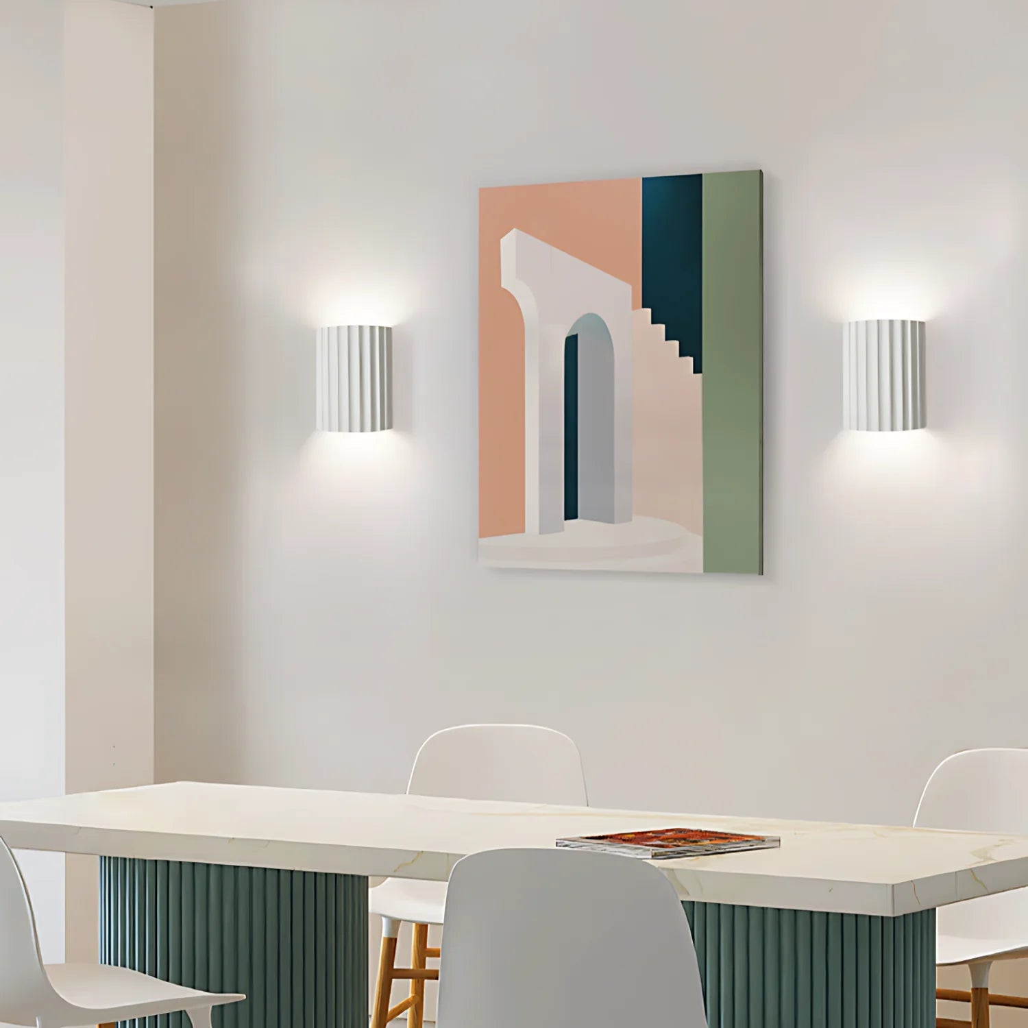 SUENTA Moderne Wandlampe aus Harz mit LED – Elegantes Design für Wohnzimmer