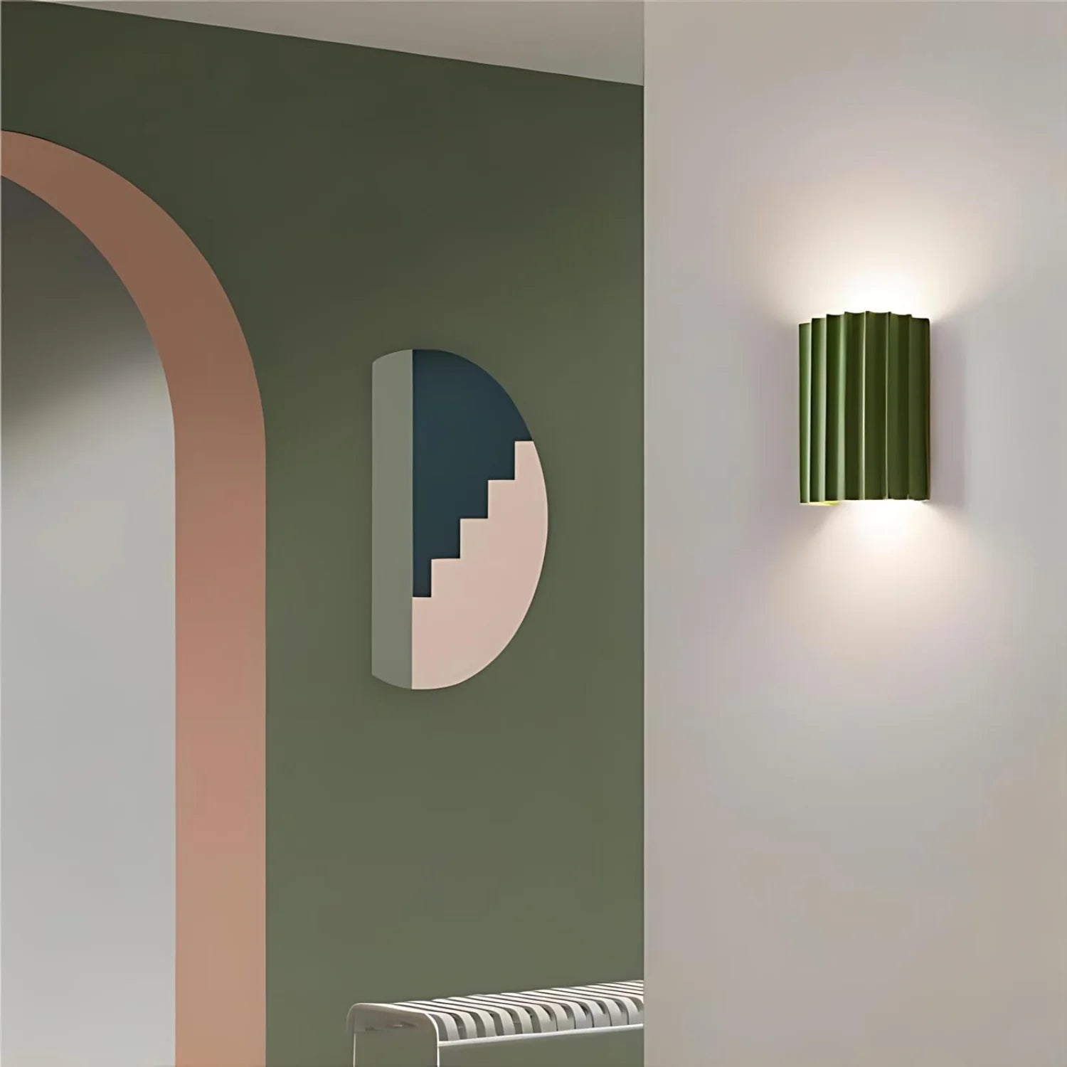 SUENTA Moderne Wandlampe aus Harz mit LED – Elegantes Design für Wohnzimmer