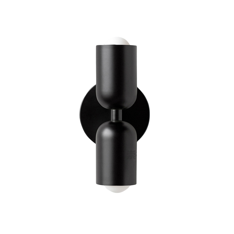 SUENTA Moderne Wandlampe mit LED und Indirekter Wandbeleuchtung – Energieeffizient und Vielseitig Schwarz Schwarz + Schwarz
