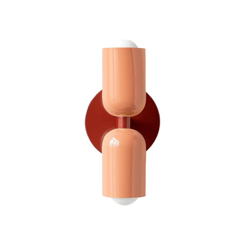 SUENTA Moderne Wandlampe mit LED und Indirekter Wandbeleuchtung – Energieeffizient und Vielseitig Rot Pink + Pink