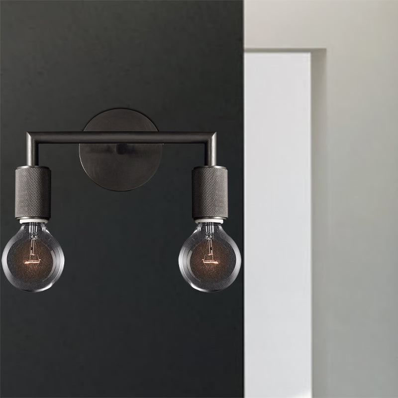 SUENTA Moderne Wandleuchte Aus Messing Und Metall Mit Zwei Birnen