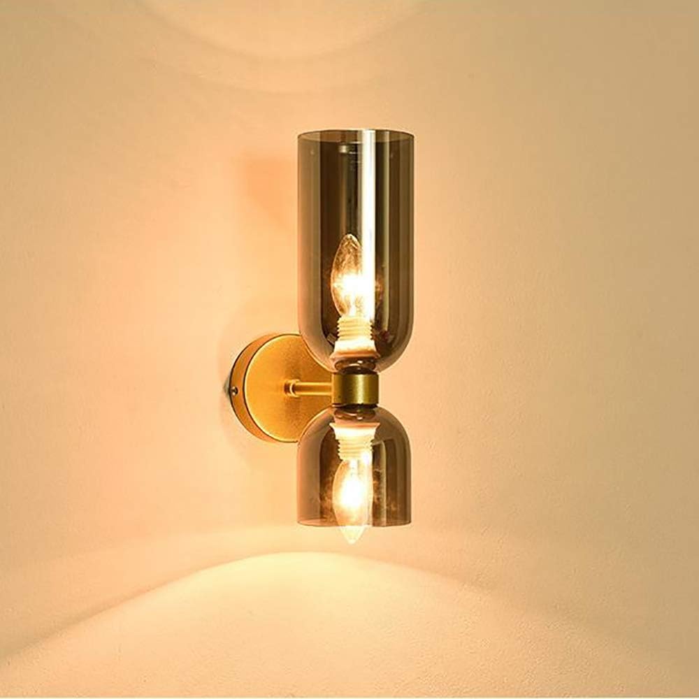 SUENTA Moderne Wandleuchte Mit Zwei Glasschirmen Und LED Warmweiß