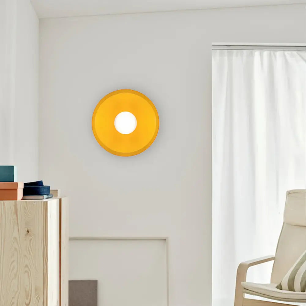 SUENTA Moderne Wandleuchte mit Farbigen Akzenten – 30 cm Durchmesser