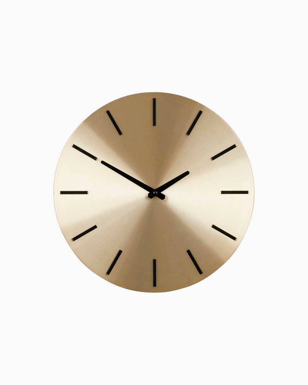 SUENTA Moderne Wanduhr Gold Ø35,5 cm aus Aluminium mit Ticking Mechanismus Default