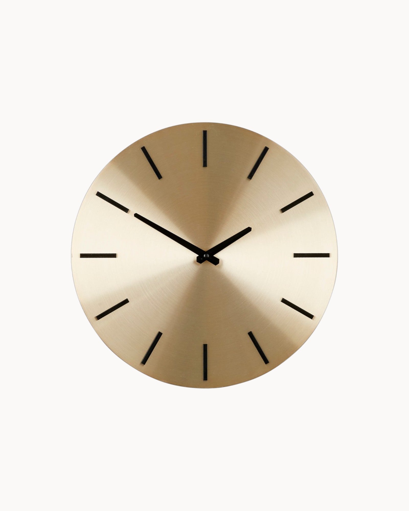 SUENTA Moderne Wanduhr Gold Ø35,5 cm aus Aluminium mit Ticking Mechanismus Default