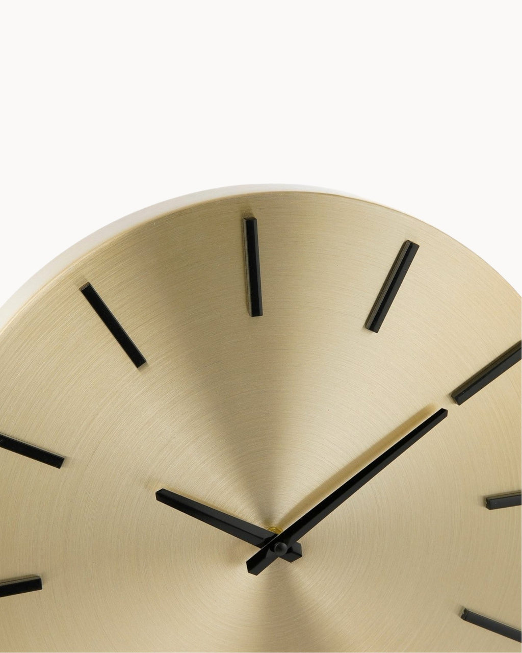 SUENTA Moderne Wanduhr Gold Ø35,5 cm aus Aluminium mit Ticking Mechanismus