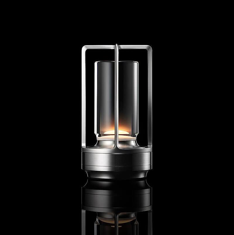 SUENTA Moderne Wasserdichte Tischlampe mit Touch-Steuerung – 6 Stunden Akku Silber